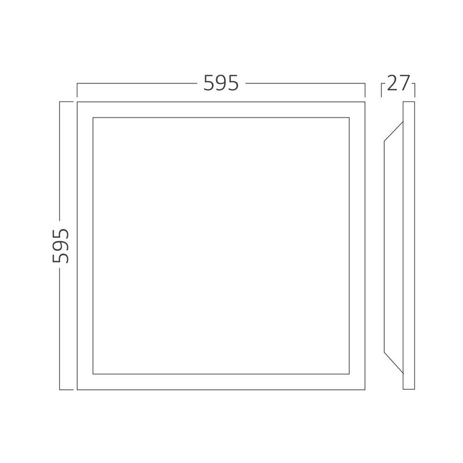 LED Paneel 60x60cm Backlit - 40W 4800Lm - 6500K 865 Daglicht Wit - IP40 - 3 Jaar Garantie